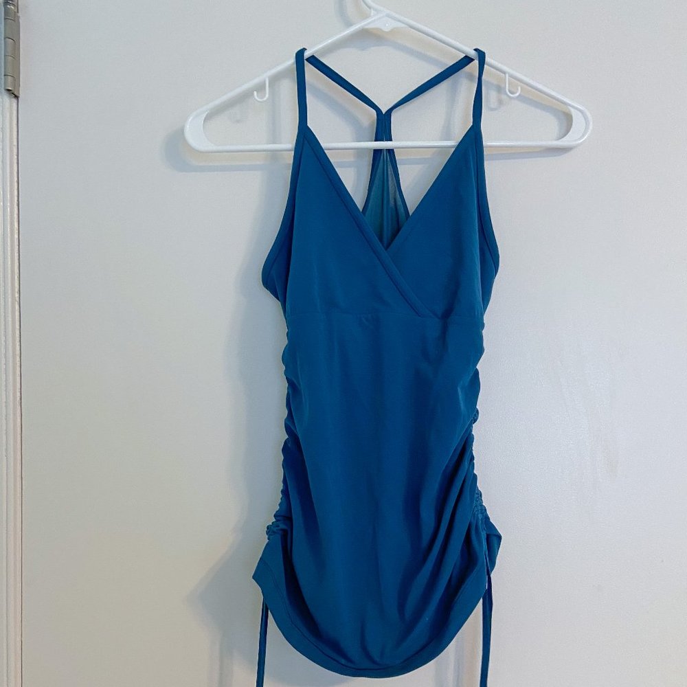 Blue Runched Lululemon Tank